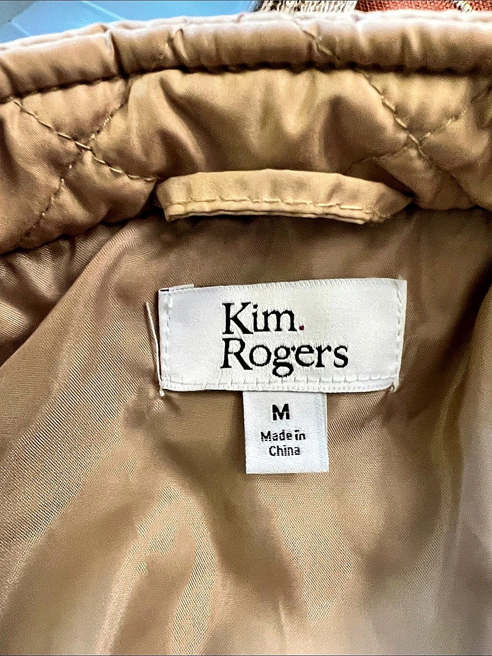 Kim Rogers Quilted Jacket in Beige Medium Like New - Picture 3 of 10
